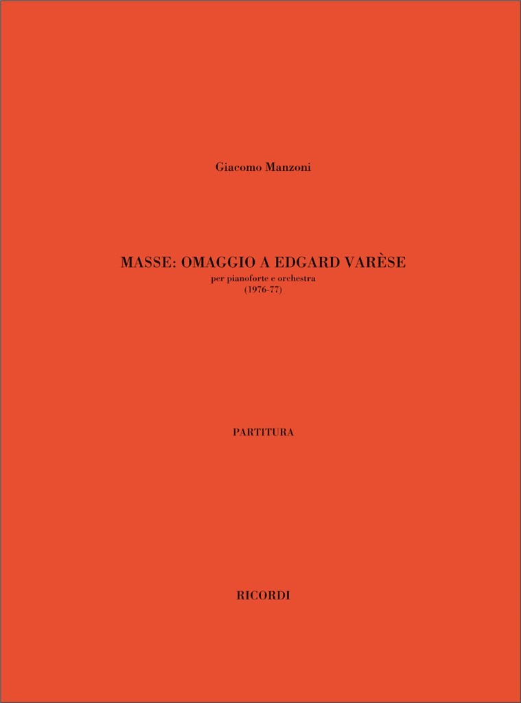 Masse. Omaggio A Edgard Varese